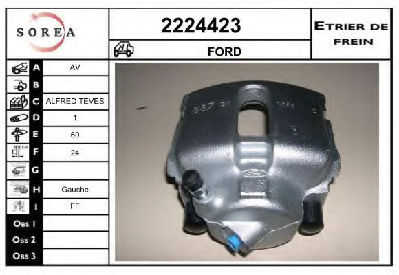 2224423 EAI Brake System Brake Caliper