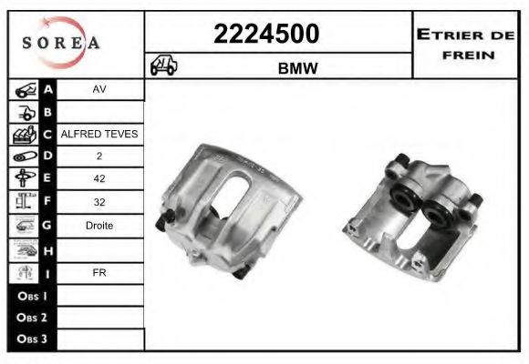 2224500 EAI Brake System Brake Caliper