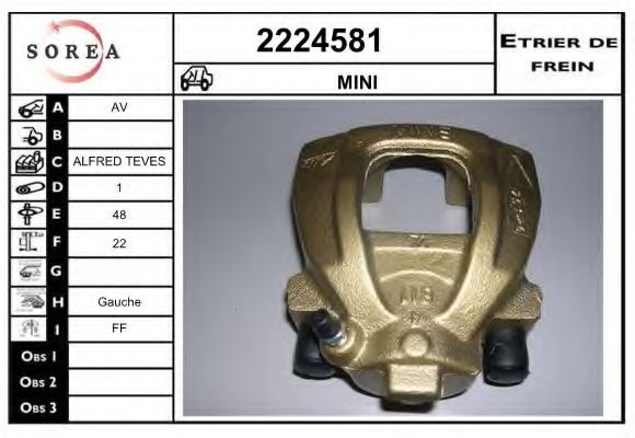 2224581 EAI Brake System Brake Caliper