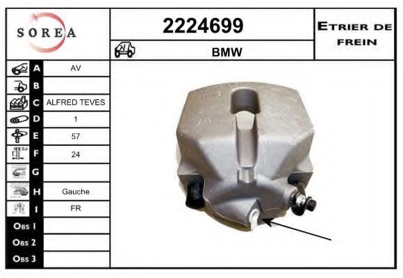 2224699 EAI Brake System Brake Caliper