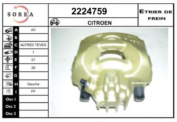2224759 EAI Brake System Brake Caliper