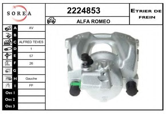 2224853 EAI Brake System Brake Caliper