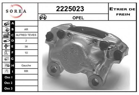 2225023 EAI Brake System Brake Caliper