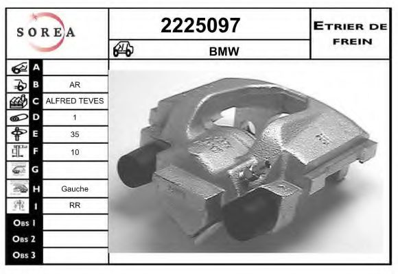 2225097 EAI Brake System Brake Caliper
