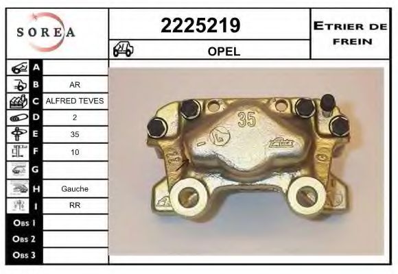 2225219 EAI Brake System Brake Caliper