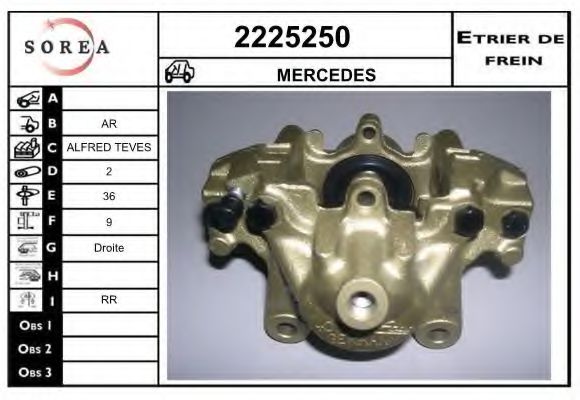 2225250 EAI Brake System Brake Caliper