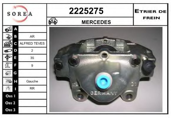 2225275 EAI Brake System Brake Caliper