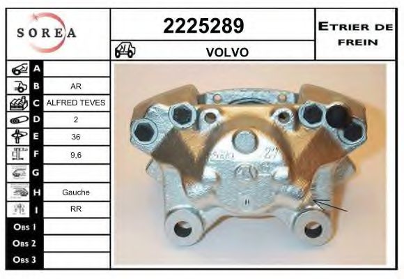 2225289 EAI Brake System Brake Caliper