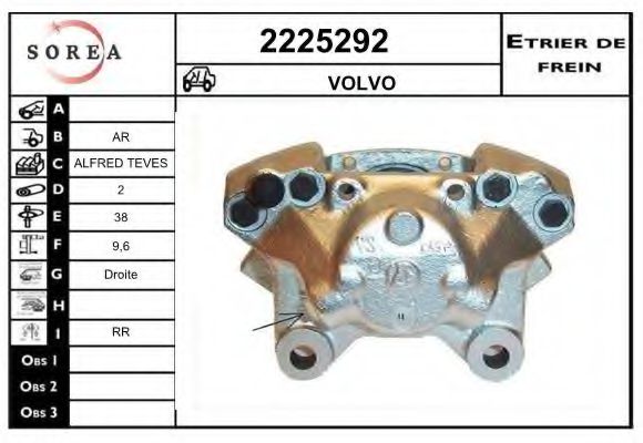 2225292 EAI Brake System Brake Caliper
