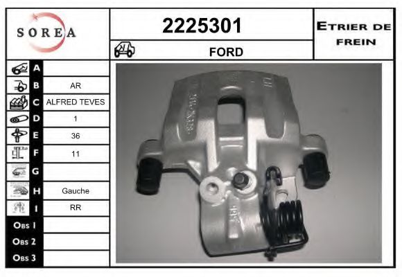 2225301 EAI Brake System Brake Caliper