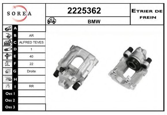 2225362 EAI Brake System Brake Caliper