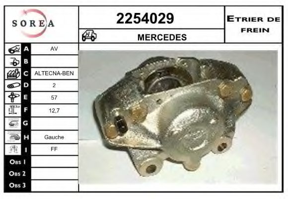 2254029 EAI Brake System Brake Caliper