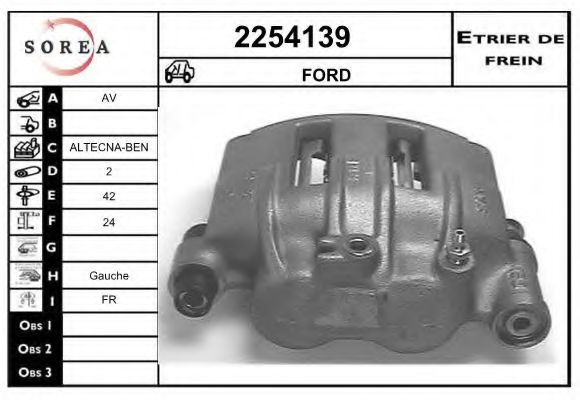 2254139 EAI Brake System Brake Caliper