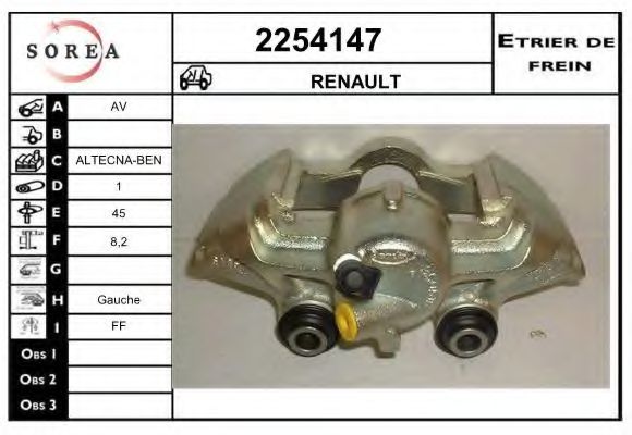 2254147 EAI Brake System Brake Caliper