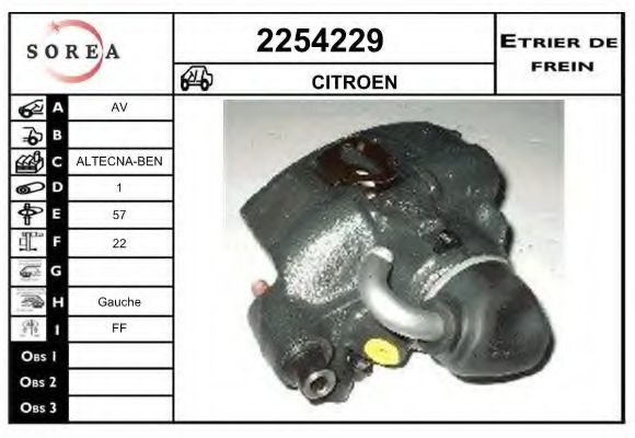 2254229 EAI Brake System Brake Caliper