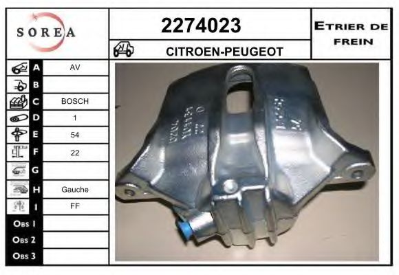 2274023 EAI Brake System Brake Caliper