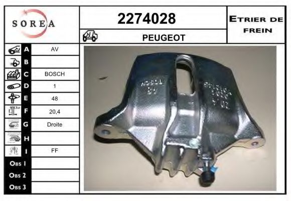 2274028 EAI Brake System Brake Caliper