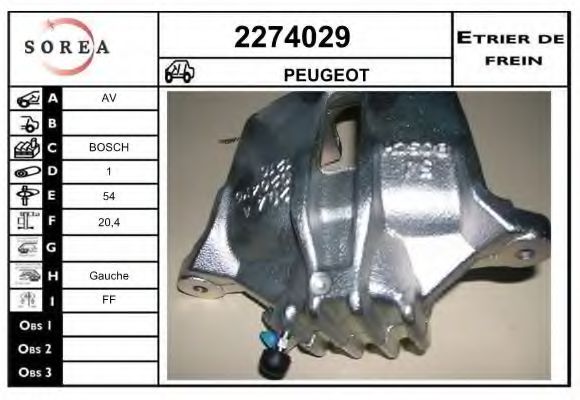 2274029 EAI Brake System Brake Caliper