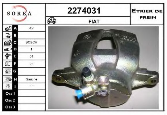 2274031 EAI Brake System Brake Caliper
