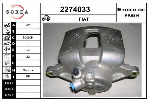 2274033 EAI Brake System Brake Caliper