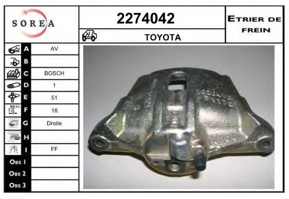 2274042 EAI Brake System Brake Caliper