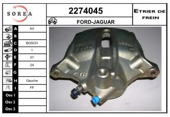 2274045 EAI Brake System Brake Caliper