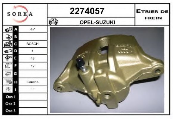 2274057 EAI Brake System Brake Caliper