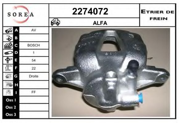 2274072 EAI Brake System Brake Caliper