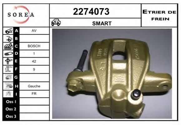 2274073 EAI Brake System Brake Caliper