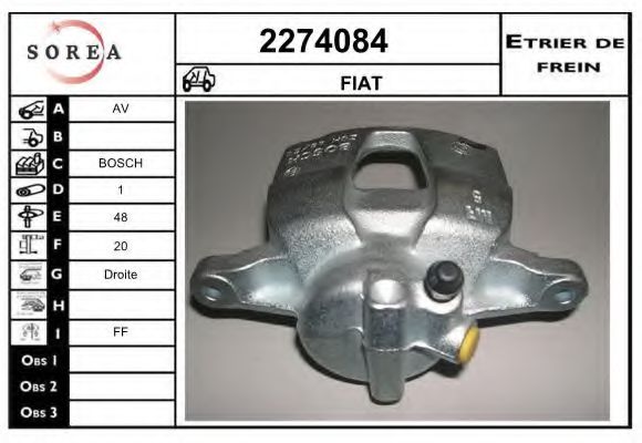 2274084 EAI Brake System Brake Caliper