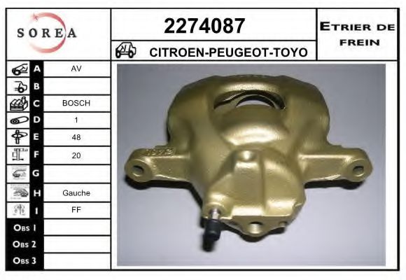 2274087 EAI Brake System Brake Caliper