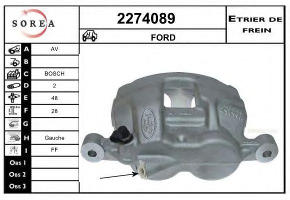 2274089 EAI Brake System Brake Caliper