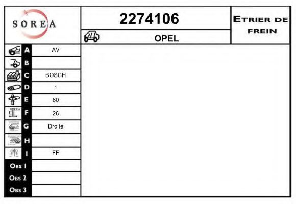 2274106 EAI Brake System Brake Caliper