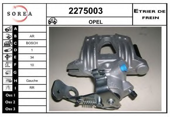 2275003 EAI Brake System Brake Caliper