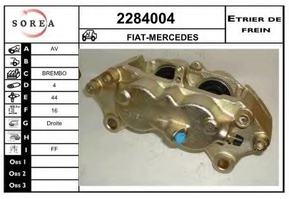 2284004 EAI Brake System Brake Caliper