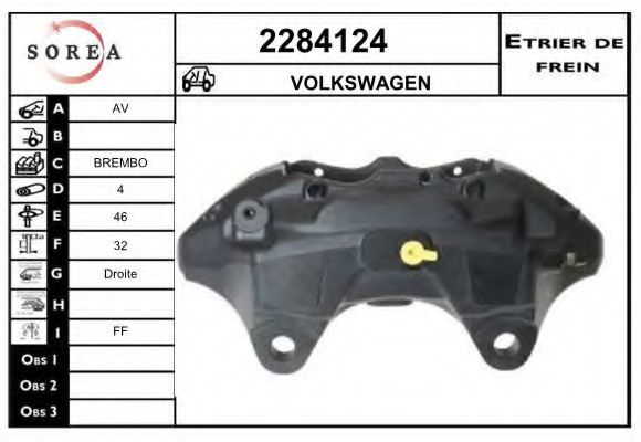 2284124 EAI Brake System Brake Caliper