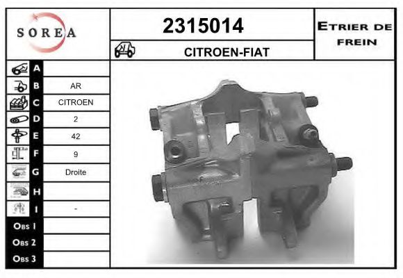 2315014 EAI Brake System Brake Caliper