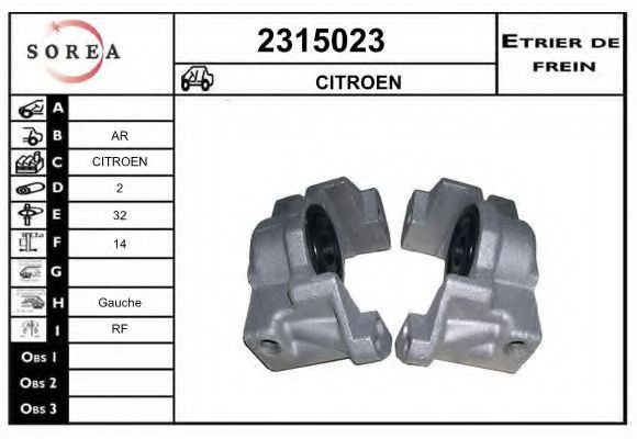 2315023 EAI Brake System Brake Caliper