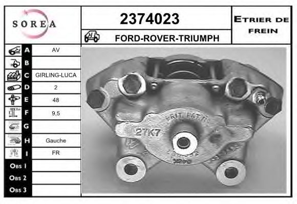 2374023 EAI Brake System Brake Caliper