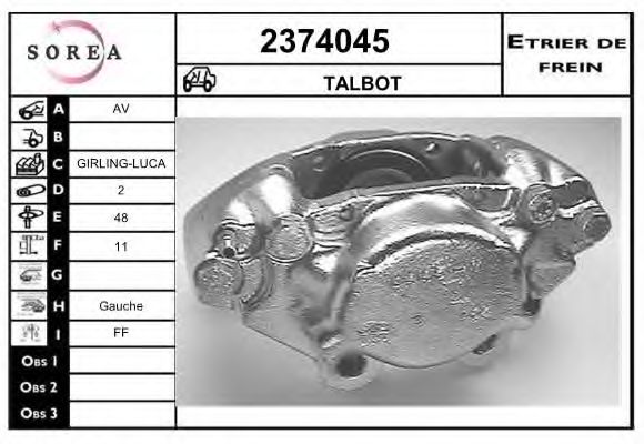 2374045 EAI Brake System Brake Caliper