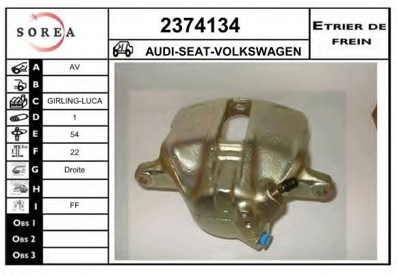 2374134 EAI Brake System Brake Caliper
