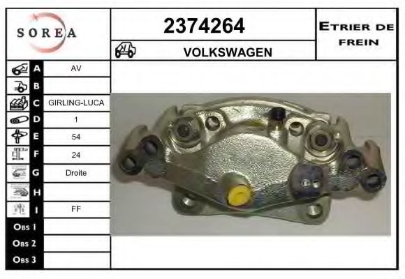 2374264 EAI Brake System Brake Caliper