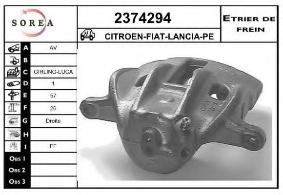 2374294 EAI Brake System Brake Caliper