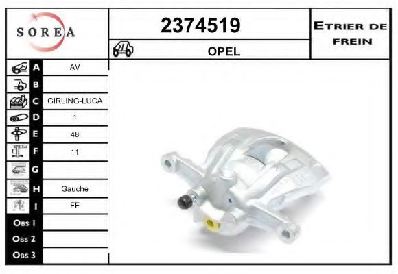 2374519 EAI Brake System Brake Caliper
