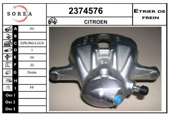 2374576 EAI Brake System Brake Caliper