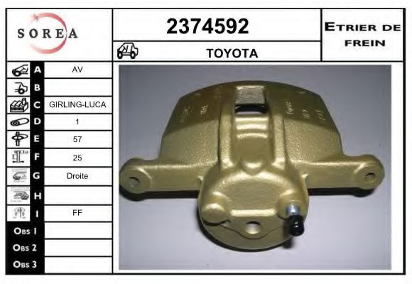 2374592 EAI Brake System Brake Caliper