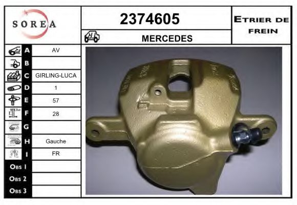 2374605 EAI Brake System Brake Caliper