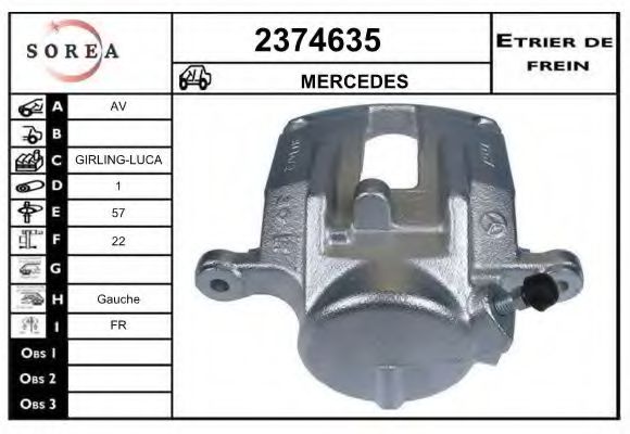 2374635 EAI Brake System Brake Caliper