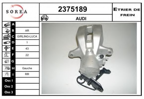 2375189 EAI Brake System Brake Caliper