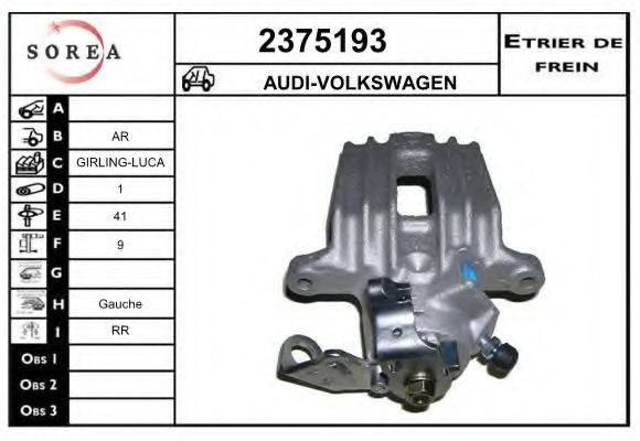 2375193 EAI Brake System Brake Caliper